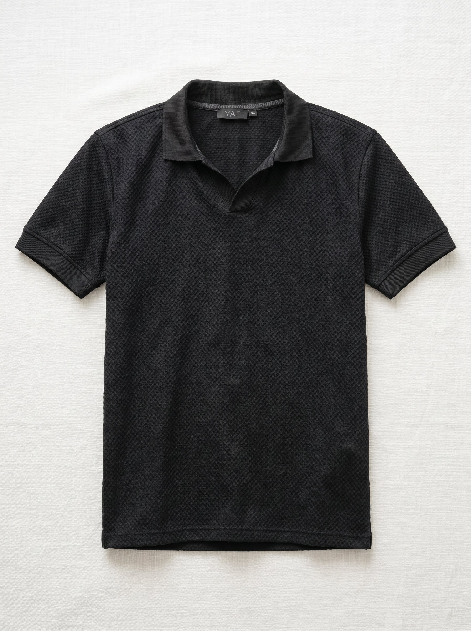 Dark Blue Textured Polo