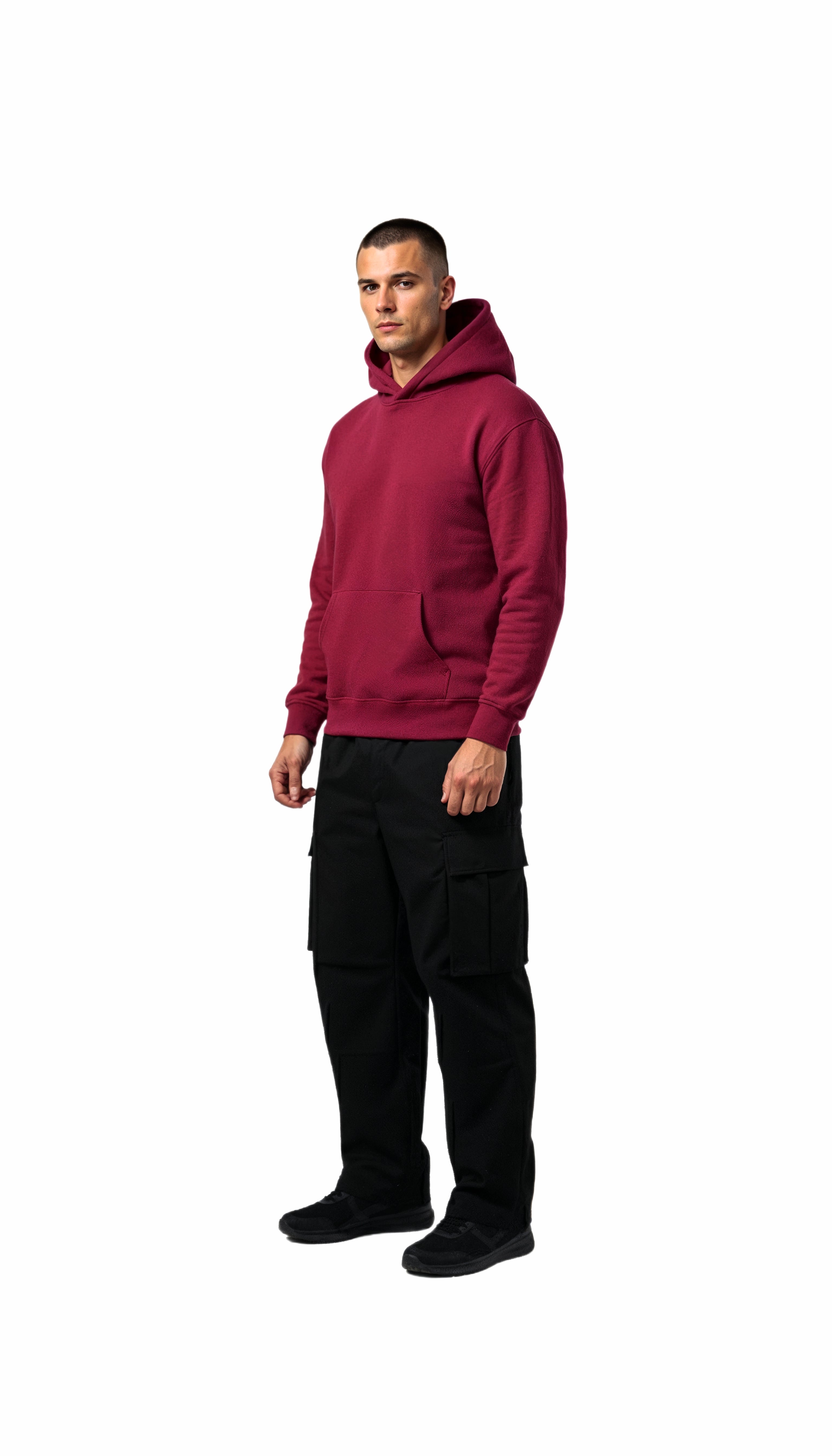 Premium Burgundy Oversized Hoodie