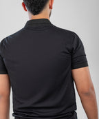 Dark Blue Textured Polo