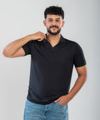 Dark Blue Textured Polo