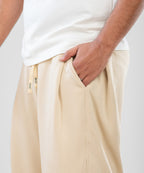 Two Tuck Wide Leg Pants "  Beige  "