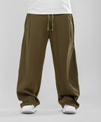 Two Tuck Wide Leg Pants " Olive "