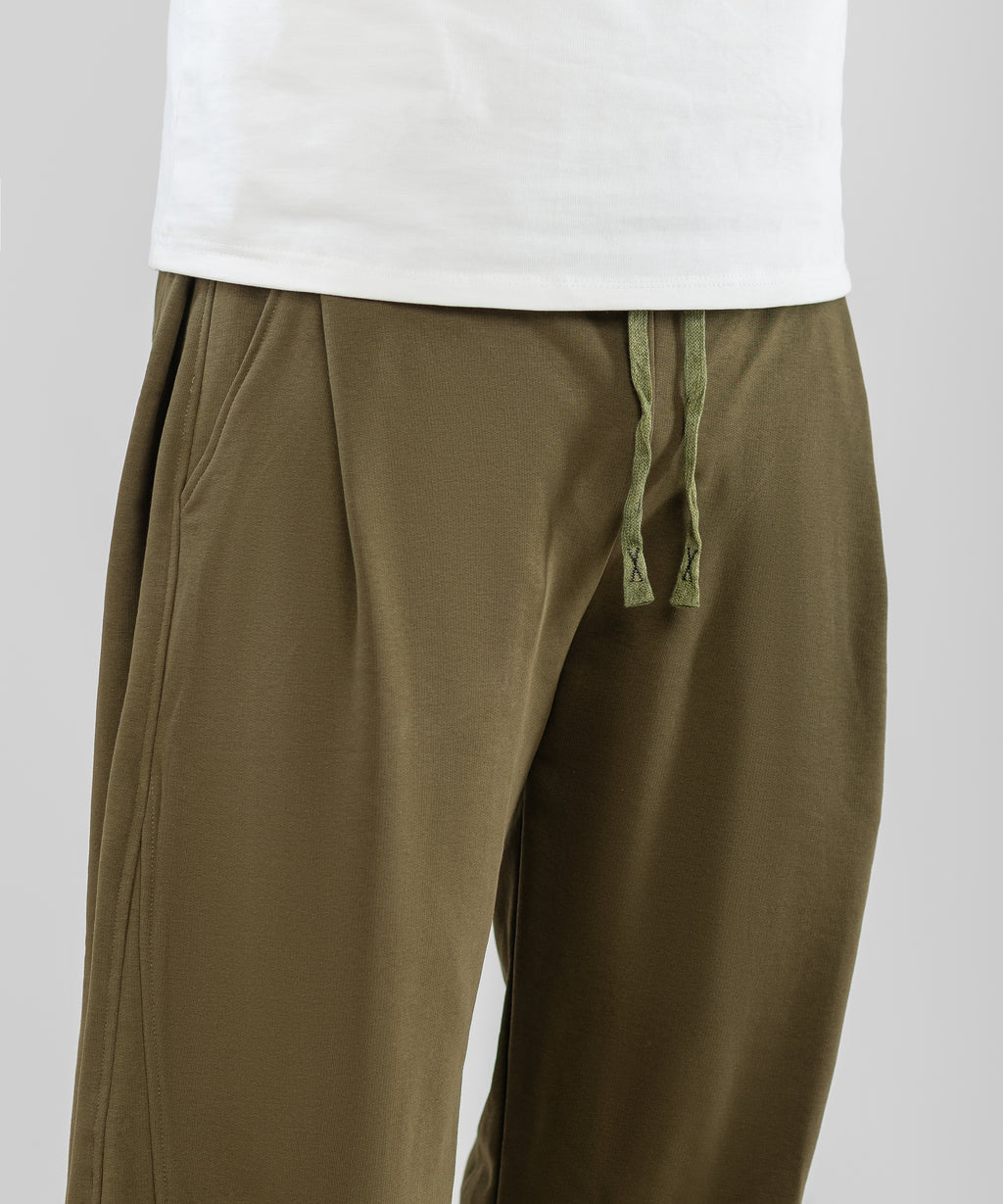 Two Tuck Wide Leg Pants " Olive "